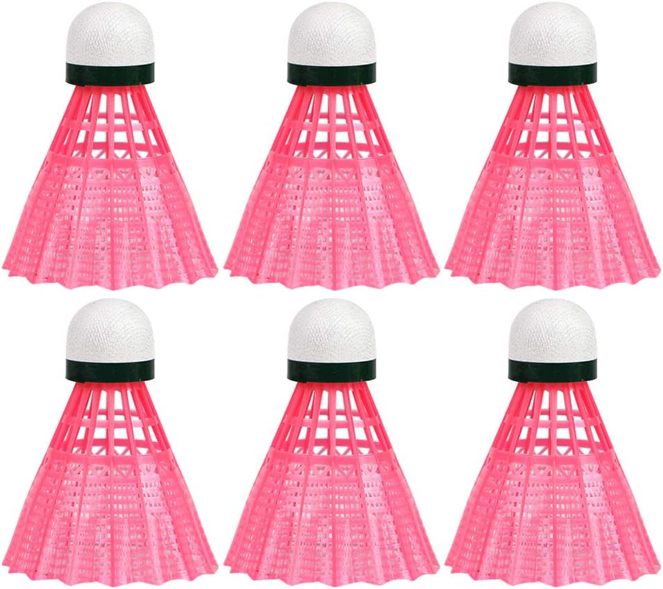 BESPORTBLE 6pcs Nylon Badminton Shuttlecocks Badminton Birdies Balls for Kids Adult Indoor Outdoor Sports Activities Pink : Sports & Outdoors