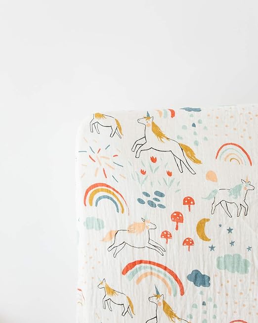 rainbow muslin quilt