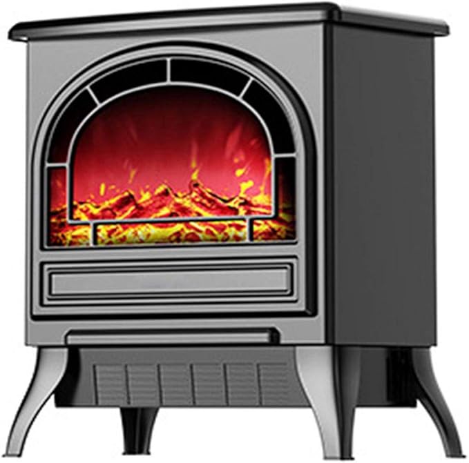 Chimenea eléctrica con calefacción de pared con 1800 W, con efecto de