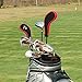 10L0L Golf Head Covers,Neoprene Zippered Golf Club Head Iron Covers - Set of 10 (Black and red)