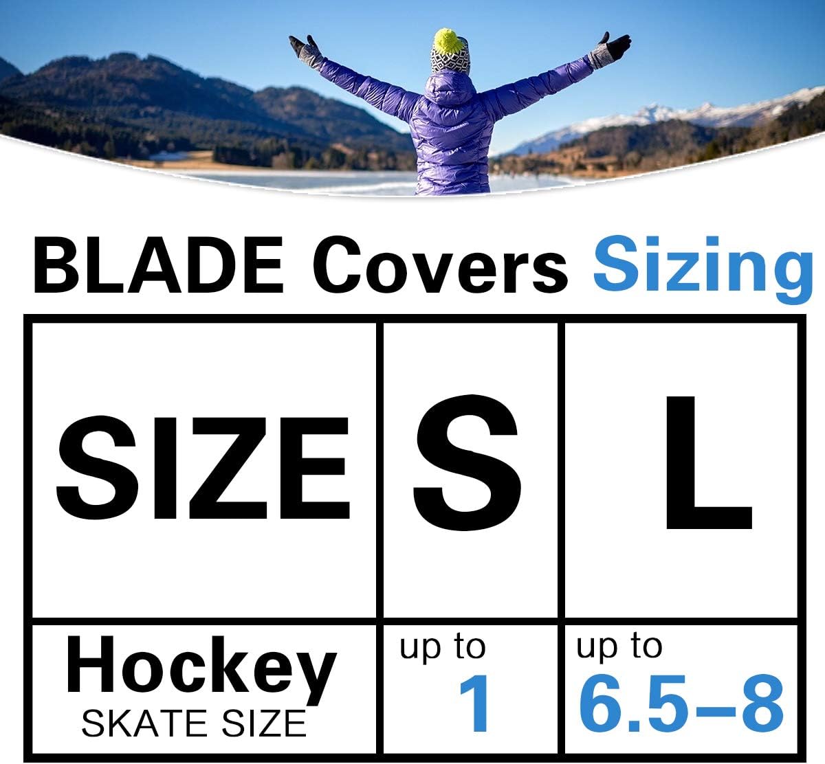 PAMASE Absorb Water Ice Skate Blade Covers- Anti-Rust Black Ice Skate Protector High Elasticity Skate Blade Protector for Skates Hockey Skates Figure Skates- L : Sports & Outdoors