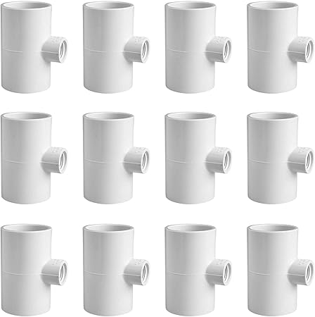 Amazon Com Cruzadel 12 Pack Pvc Tee Fittings For Threaded