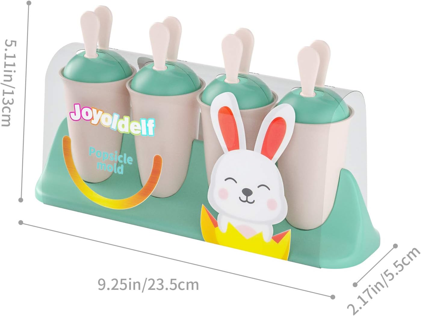 Joyoldelf Moules A Glace Pour Glace A Leau 8 Pcs Popsicle Mold Silicone Moules Esquimaux Reutilisable Sans Bpa Approuve Par Fda Pour Bebe Lait Yaourt Glaces Vert Cuisine Maison Moules A