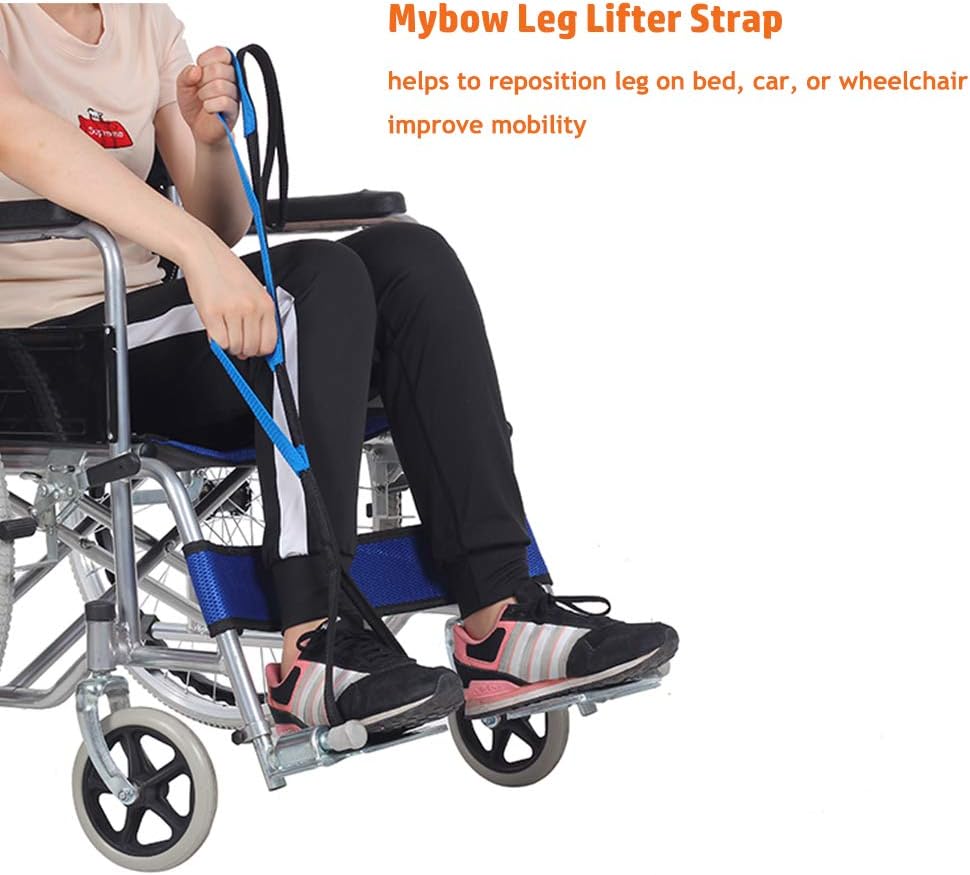 Leg Lifter Strap Rigid Foot Lifter & Hand Grip - Elderly, Handicap, Disability, Pediatrics 37” Mobility Aids for Wheelchair, Bed, Car, Couch, Hip & Knee Replacement: Health & Personal Care