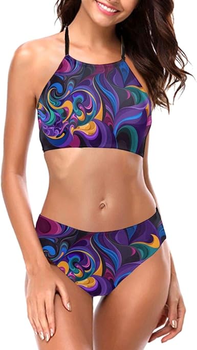 high neck bathing suits