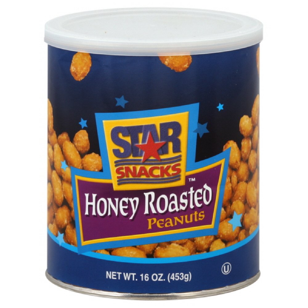 Star Snack Peanuts Honey Roasted, 16ounces (Pack of6)
