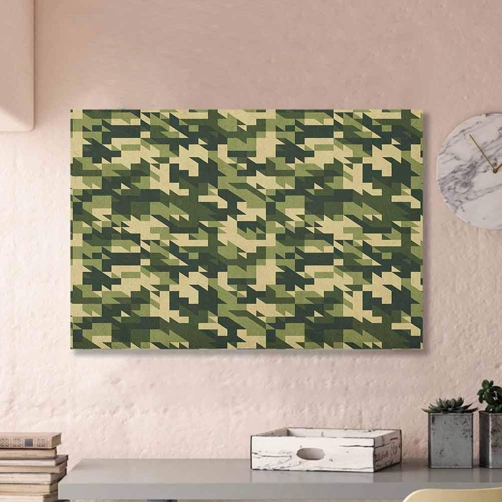 Camo Print Wall Art Canvas Painting No Frame Abstract Camouflage in