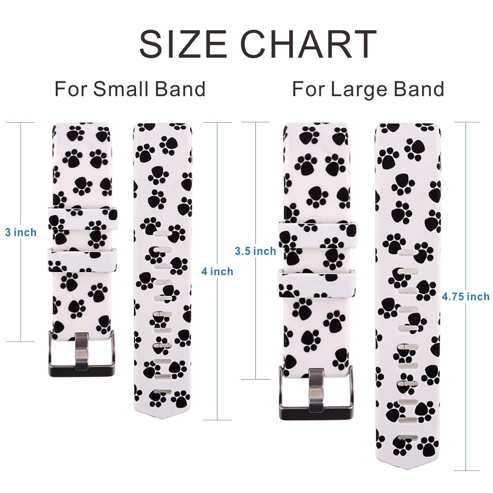 Fitbit Charge 2 Band,Soft Silicone Adjustable Replacement Sport Strap Printed Design Bands with Classic Buckle Fitness Accessory Wristband for Fitbit Charge2 (Pattern-13, Small (Wrist 5.5\