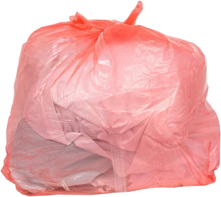 Red Soluble Strip Laundry Bags - 50 Pack