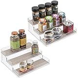 Organizzatore Spezie Da Appoggio A 2 Livelli - Mensola Portabottiglie Per Cucina O Bagno, Colore Nero - Foto 6