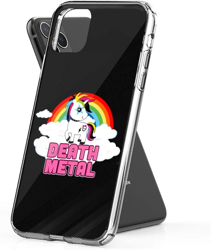 Case Phone Funny Heavy Death Metal Unicorn for Men Woman Kids (5.8-inch Diagonal Compatible with iPhone 11 Pro)