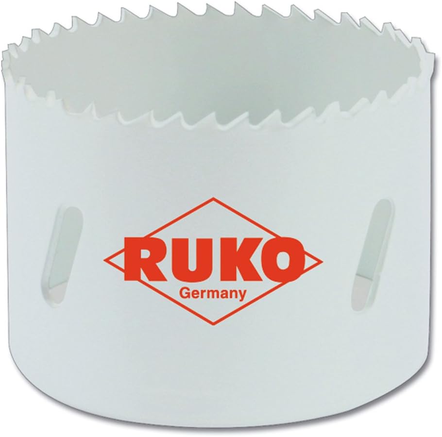 Ruko HSSE-Co 8 Bi-Metal Hole Saw with Fine Toothing, White Finish, 127.0 mm Diameter, R126127