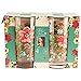 Pioneer Woman 16 oz Rose Shadow Glass Cooler Set Drinking Cups Tumbler Floral