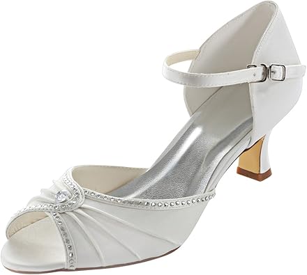 spool heel wedding shoes