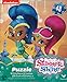AZZUTORK Shimmer and Shine Coloring Books and Puzzle Set - Includes 2 Coloring Books with Over 30 Stickers, 1 Puzzle (48 Pieces), 24 Crayola Crayons and Jewelry Stone Sticker (1 Sheet)