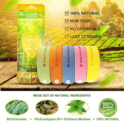 Mosquito Repellent Bracelet,Coniso 10pcs Insect & Bug Repellent Bands, 100% Natural, Deet-Free & Non-Toxic, Indoor Outdoor Protection for Kids & Adults. Patio, Lawn & Garden, Pest Control, Repellents