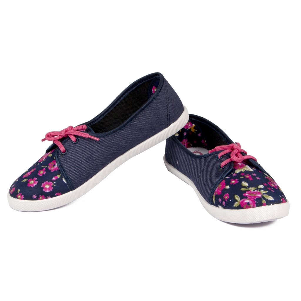 asian shoes lr-82 navy blue pink canvas women shoes