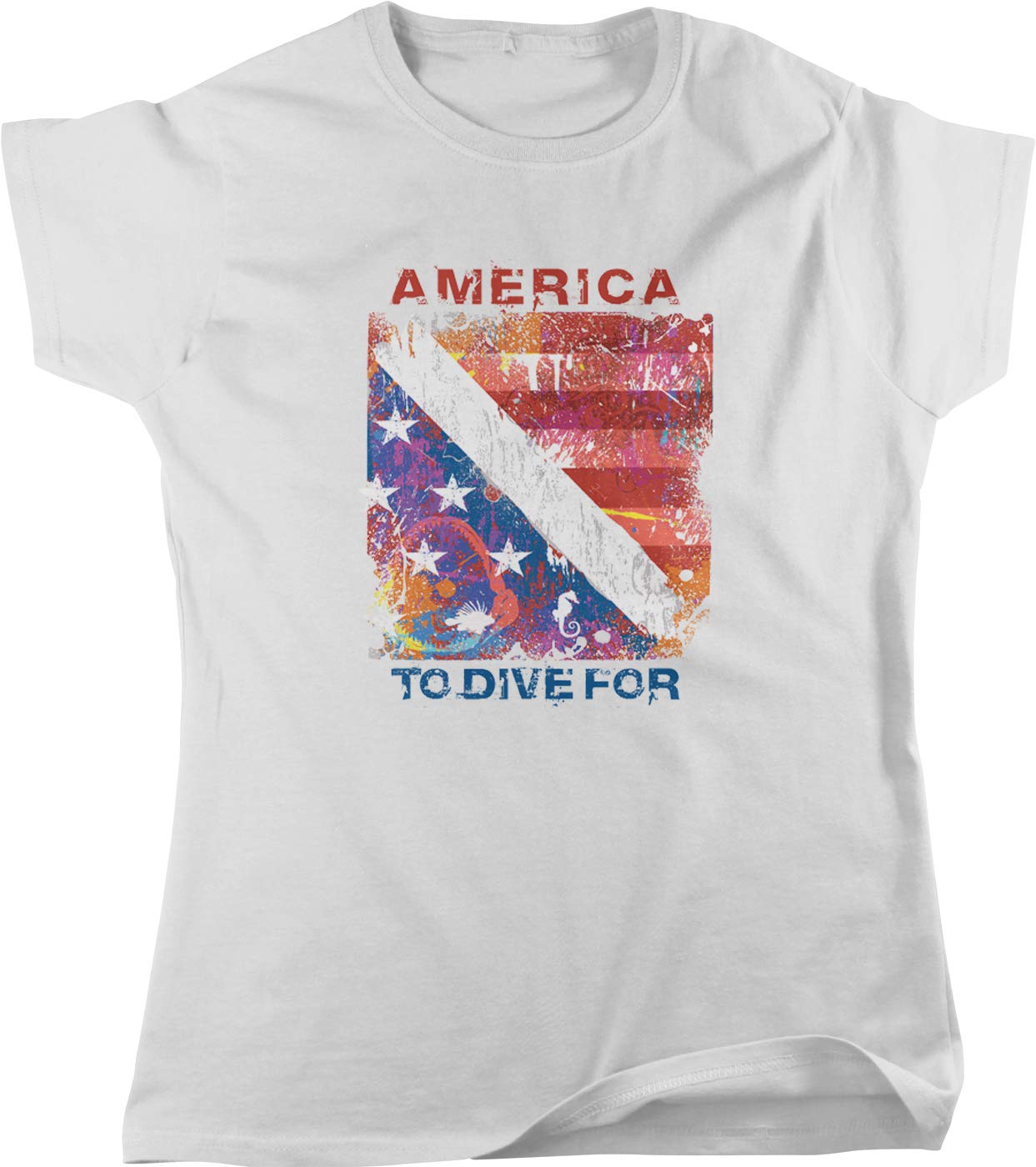  America To Dive For, Diving Flag T Shirt