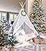 Lace Teepee Tent for Kids, Boho Tent Outdoor | Indoor, White Teepee Tent for Girls, Sheer Lace Tipi Canopy for Wedding, Party, Photo Prop