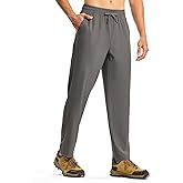 TBMPOY Mens Hiking Pants Lightweight Quick Dry 3 Pockets Travel Fishing Water-Resistant Athletic Workout Sweatpants