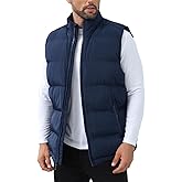 JIHUILAI Men's Puffer Vest Winter Jacket Warm Puffy Vests Men Outdoor Sleeveless Lightweight Water-Resistant Vest M To 5XL