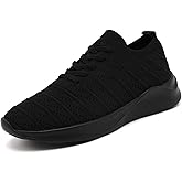 VLHGCG Womens Shoes Tennis Shoes Slip on Running Shoes Size 7 Non Slip Travel Hiking Black 38