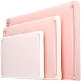 COOK WITH COLOR Extra Large Cutting Board Set, Jumbo-Sized Boards with Rubber Border for Enhanced Cooking Experience, 3-Piece, Pink