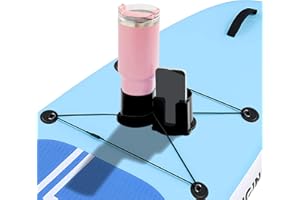 CHINOVI Paddleboard Cup Holder, 3.15″ Diameter Paddle Board and Kayak Drink Holder, 2-in-1 Paddle Board Cup and Phone Holder Accessories for SUP Kayak Boat