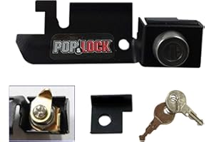 POP & Lock – Manual Tailgate Lock for Ford F150, Fits 1987 to 1996, Works with Factory Plastic Handle, Anti Theft, Truck Tailgate Lock Replacement, Easy to Install, Made in The USA (Black, PL2310)