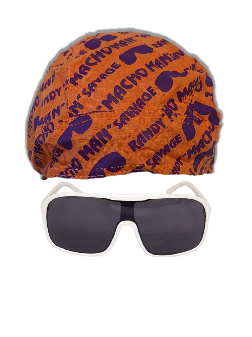 Macho Man Randy Savage Colored Costume Glasses Bandana-Orange in