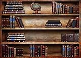 BELECO 7x5ft Fabric Old Bookshelf Backdrop Brown
