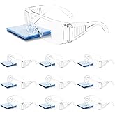 Lonlown Clear Safety Glasses Over Eyeglasses Anti Fog ANSI Z87.1 Lightweight Protective Eyewear for Men Women Bulk 10pcs