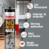 UniBond No More Nails All Materials Grab Adhesive White 390g High Strength view 3