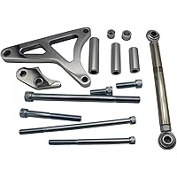 GSKKMOTOR Alternator Bracket Kit - Billet Polished Aluminum For Small Block Ford 351W Windsor With Electric Water Pump