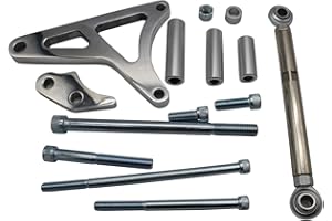 TAKPART Aluminum Alternator Bracket Kit Compatible for SB Ford 289 302 Billet Polished Mounting Generator Bracket Accessories Kit