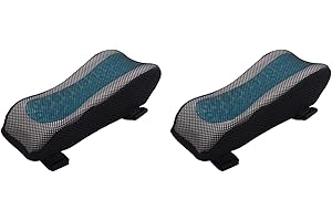 ALGONETO 2X Memory Foam Cooling Gel Chair Armrest Pads Arm Rest Riser Pillow for Office Gaming Chairs Pressure Relief Pillow