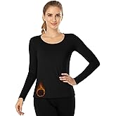 MOSCOAL Women’s Thermal Tops Fleece Lined Long Sleeve Base Layer Shirt Soft Scoop Neck
