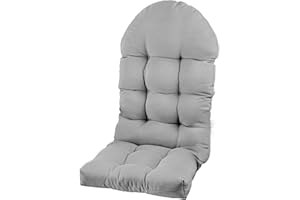 PNP HWJIAJU Patio Chair Cushion for Adirondack, High Back Rocking Chair Cushion 44x19x4 inch, Outdoor Seat Back Chair Cushion Sunscreen and Fade-Resistant (Gray, 1)