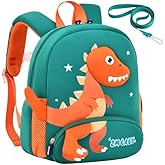 Padgene Toddler Backpacks Kids Preschool Backpack Waterproof Neoprene Animal Schoolbag Lunch backpack 3D Cartoon Mini Travel Bag for Boys Girls Ages 3-5