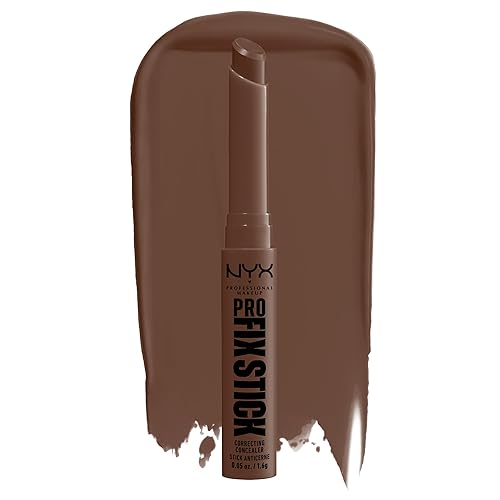 NYX Professional Makeup Correcting Concealer Stick, Covers Blemishes, Dark Spots and Discolouration, 12H Wear, Vegan Formula, Pro Fix Stick, Walnut (Packaging may vary)