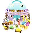 Boley Noah's Ark Playset - 29 Piece Bible Story Toys Play Set for Kids with Boat, Noah and Wife Figurines, Zoo Animals, and Barn Accessories - Biblical Play Sets for Boys and Girls