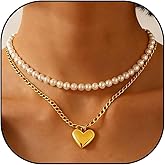 Bow Pearl Necklaces for Women Layered Dainty Stacked Statement Lariat Chain Charm Trendy Birthday Christmas Gifts Jewelry Accessories Gifts