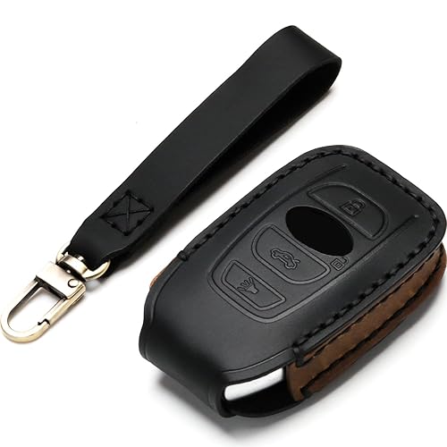 ZiHafate Leather Cover Key Fob Case Compatible with Subaru Keyless