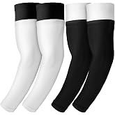 Coume 2 Pairs Double Arm Sleeves Football Drip Arm Sleeves for Football Basketball Baseball Volleyball