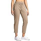 YYV Women's Pants with 3 Pockets High Waisted Golf Athletic Pants 7/8 Stretch Ankle Pants for Women Workout Travel Casual