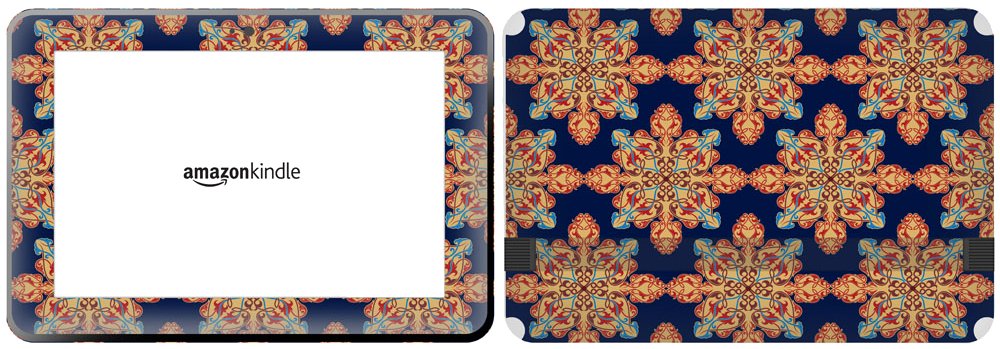 Get it Stick it SkinTabAmaFireHD89_18 Blue Background with Beautiful Designs Skin for 8.9-Inch Amazon Kindle Fire HD