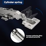 Furniware Pack of 4 Soft Close Hinges 3D Adjustable Nickel Concealed European view 5
