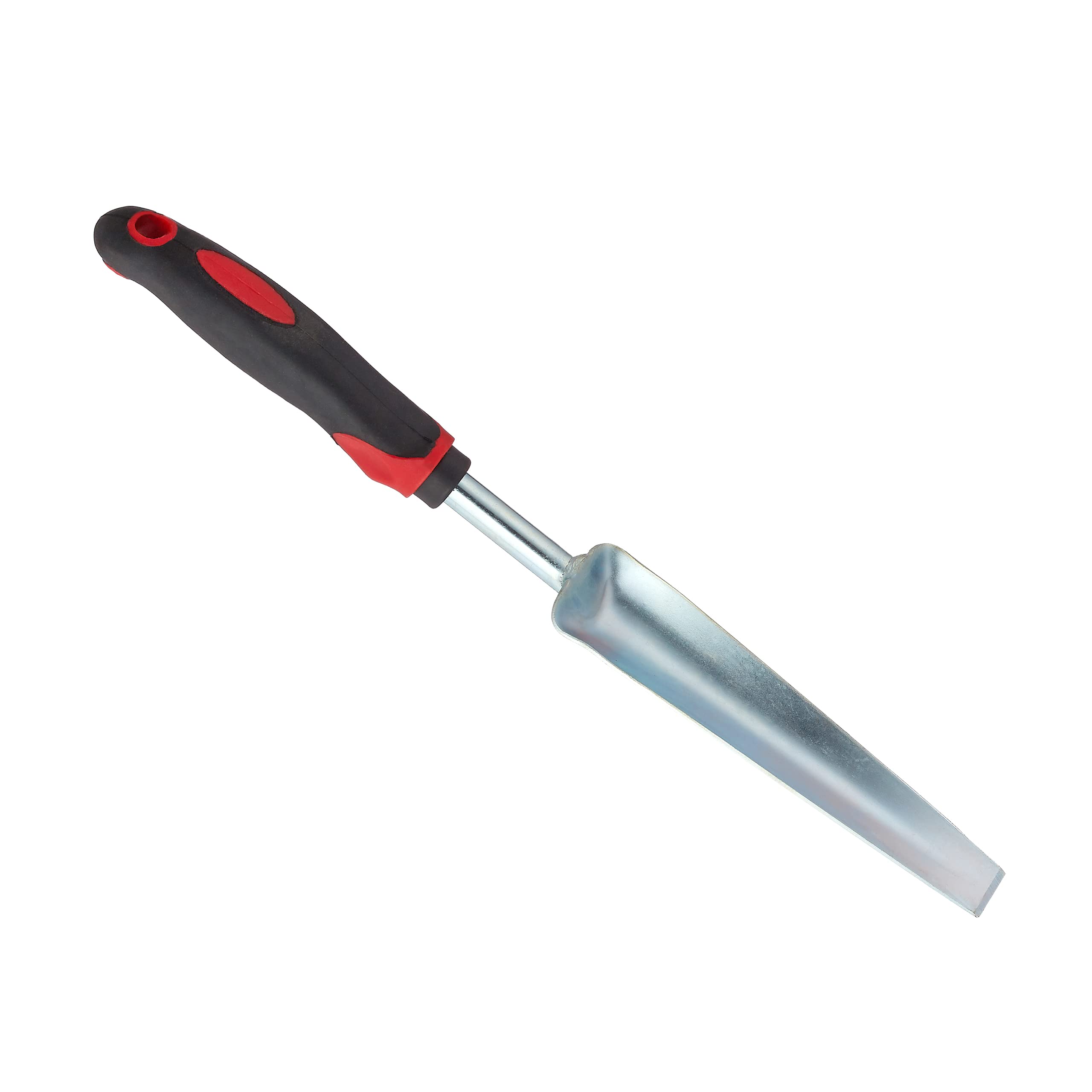 Relaxdays Grubber and Effective Weed Remover, Ergonomic Handle, L: 37.5 cm, Black-Red