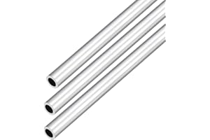 DMiotech 3Pack (8mm OD x 5mm ID) 6063 Aluminum Round Tube 250mm Length Industry Metal Tubing for Machinery Frame Construction DIY Projects