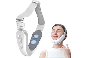 Electric Double Chin Reducer and V-Face Shaper with 6 Modes 12 Gear Adjustable Intensities, Face Lift Device Beauty Belt Face